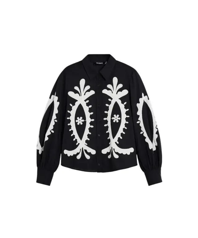 Desigual - Γυναικείο Πουκάμισο Flora 26SWCW08-2000 Μαύρο