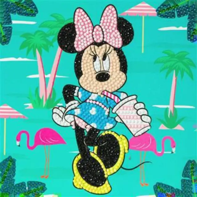 Craft Buddy Card Crystal Art Minnie On Holiday 18X18cm