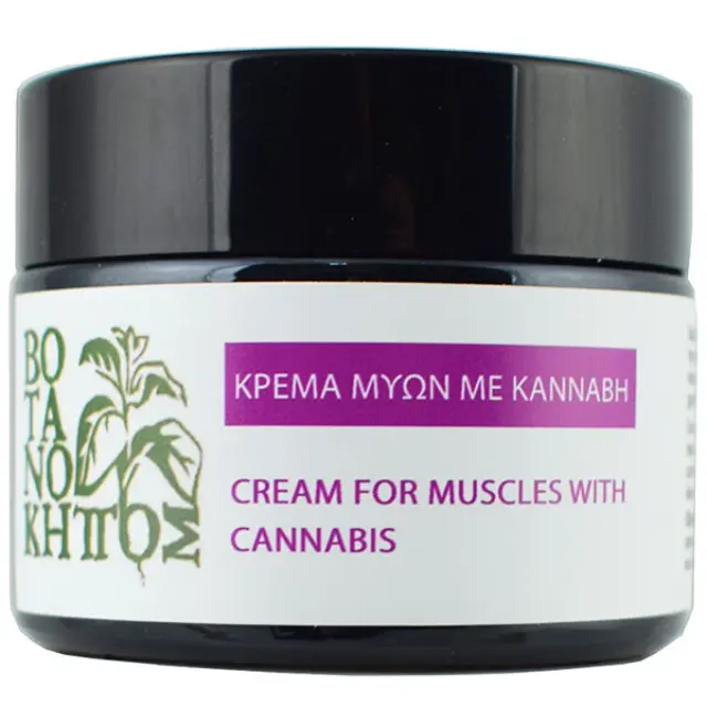 Φυσική Κρέμα Μυών με Έλαιο Κάνναβης (50ml)