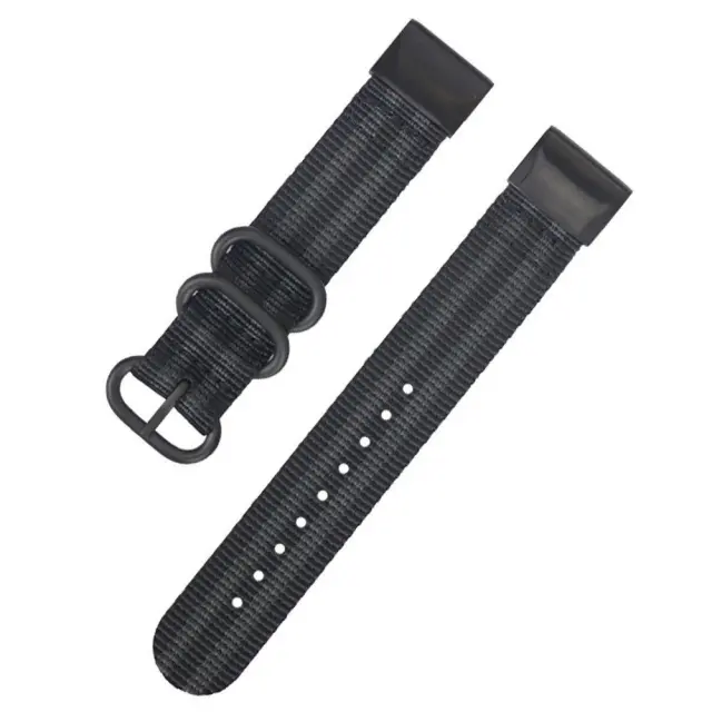 Λουράκι Knitted Nylon για Garmin Fenix 3/5x/3hr/5x Plus/6x/6x Pro/7x/8/9 (51mm) - Black/Grey OEM 2