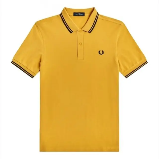 FRED PERRY TWIN TIPPED POLO-ΠΟΛΟ ΑΝΔΡΙΚΟ GOLD