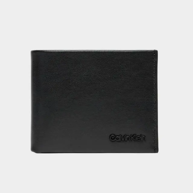 Calvin Klein - Ανδρικό Δερμάτινο Πορτοφόλι Minimal Focus Bifold 6Cc W/Bill K50K511277-BEH Μαύρο