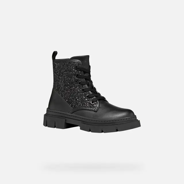 Παιδικό Παπούτσι για Κορίτσι Geox J Karsyn Girl Black Glitter (Μεγέθη 28-36) ΜΑΥΡΟ 2
