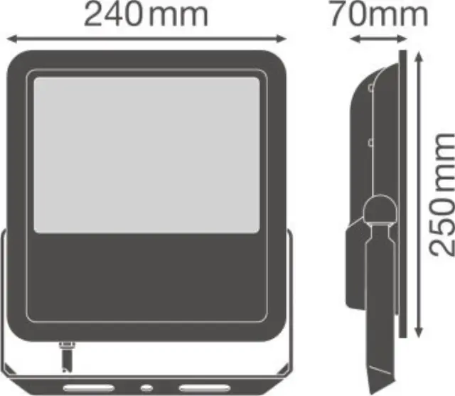 Προβολέας FLOODLIGHT 100DEG 70W 6500K IP65 Mαύρος OSRAM LEDVANCE 2