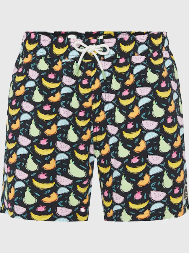 Funky Buddha Men's Swimwear Shorts Black FBM013-006-16 - L