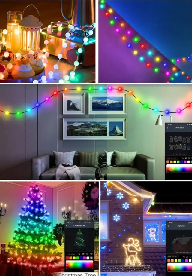 Χριστουγεννιάτικα φωτάκια LED - Φυσαλίδα - USB/5m/33L - RGB - 272355 3