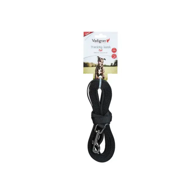 Vadigran Λουρί Tracking Nylon Πλακέ Μαύρο 5m/15mm