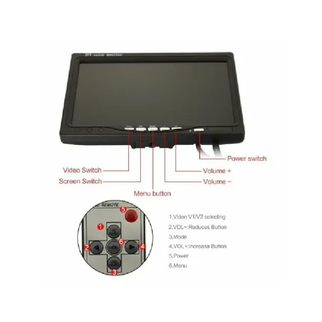 Οθόνη αυτοκινήτου monitor 7'' TFT - TFT LED Headrest monitor 101190 3