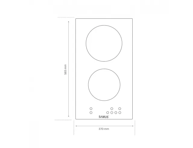 Αυτόνομη Επαγωγική Εστία Samus PSI-32BMG6 με πλάτος 30cm και 2 ζώνες μαγειρέματος PSI-32BMG6 3