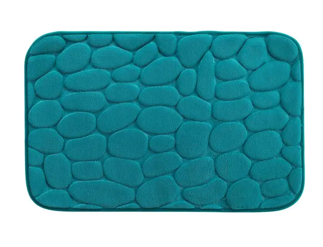 Πατάκι Μπάνιου Ricochet Douceur d'intérieur με memory foam και διαστάσεις 50x80cm - Blue/Emerald Green 1801976 2