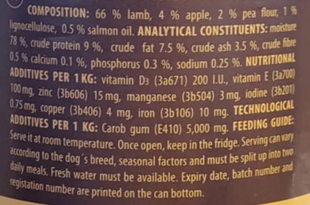 Sam's Field Κονσέρβα Σκύλου Adult Lamb & Apple 400gr Μονόχρωμο 2