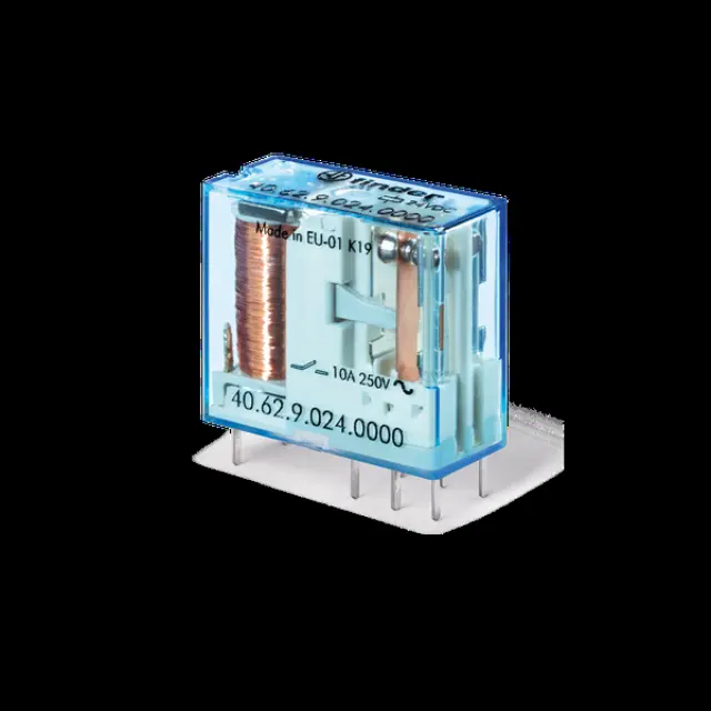PCB/Plug-in Rel. 5mm.pinning 2CO 10A/24VDC/AgSnO2 (40.62.7.024.4000)
