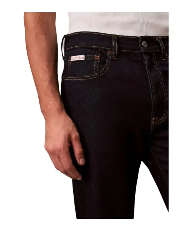 Calvin Klein – Ανδρικό Jeans Classic Topstitched Straight Leg LV04RF946G-N8D Μπλε Σκούρο 3