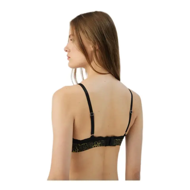 Minerva Γυναικείο Μπουστάκι Modal Fimelle Elegance, Χρώμα Πράσινο-Χακί Animal 2
