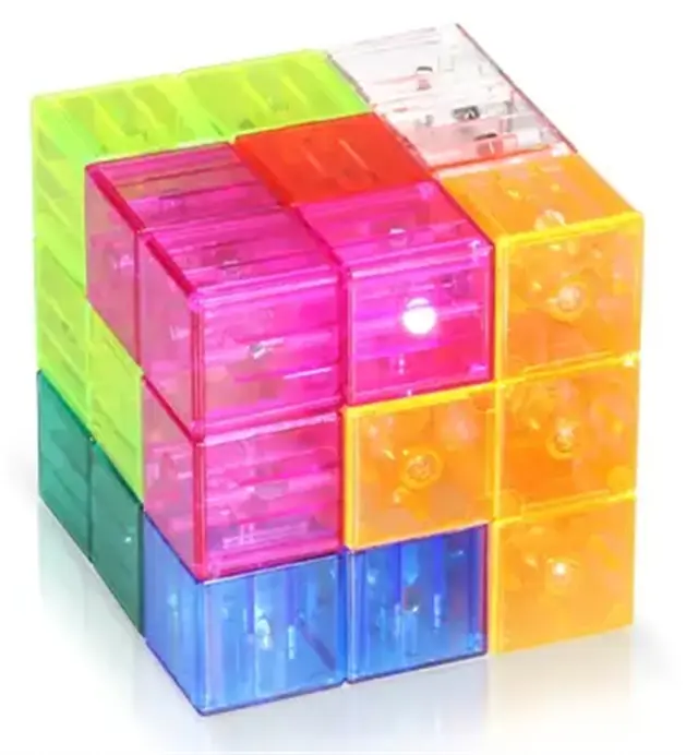 Magnetic Cubes Block 7 pcs Διάφανο / YJ8392T (YONG JUN)