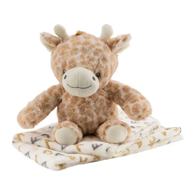 FreeON Free2Play My Cuddly Friend Κουβέρτα Αγκαλιάς 90x75cm με Λούτρινη Καμηλοπάρδαλη Hoppy 0+ Μηνών