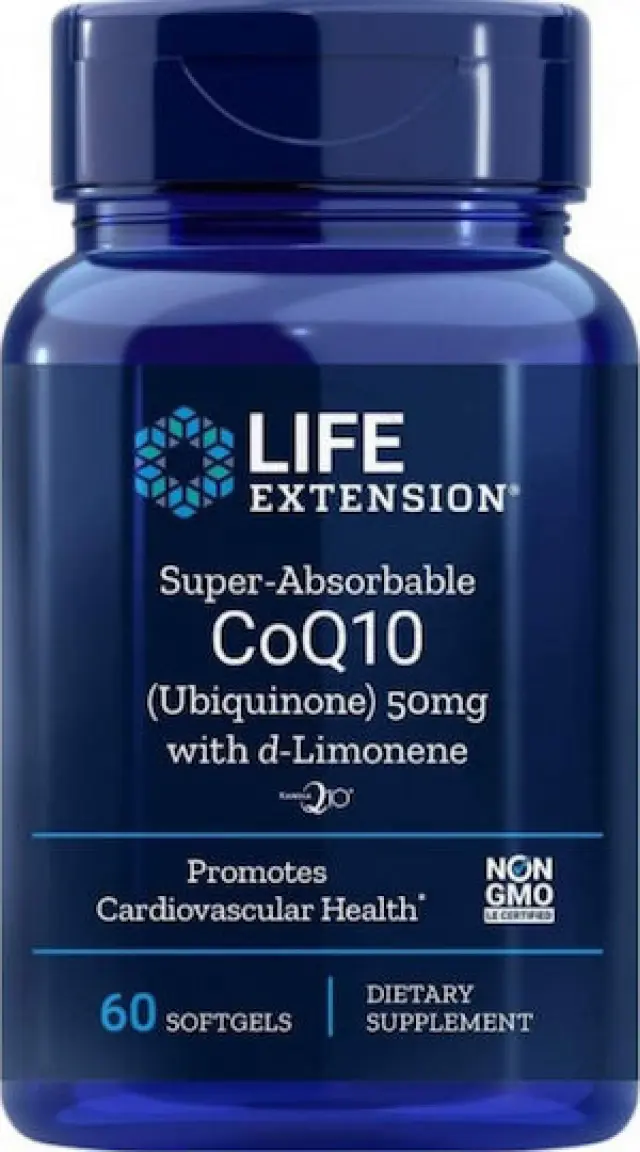 Life Extension Super-Absorbable CoQ10 (Ubiquinone) with d-Limonene 60 Softgels (737870194965)