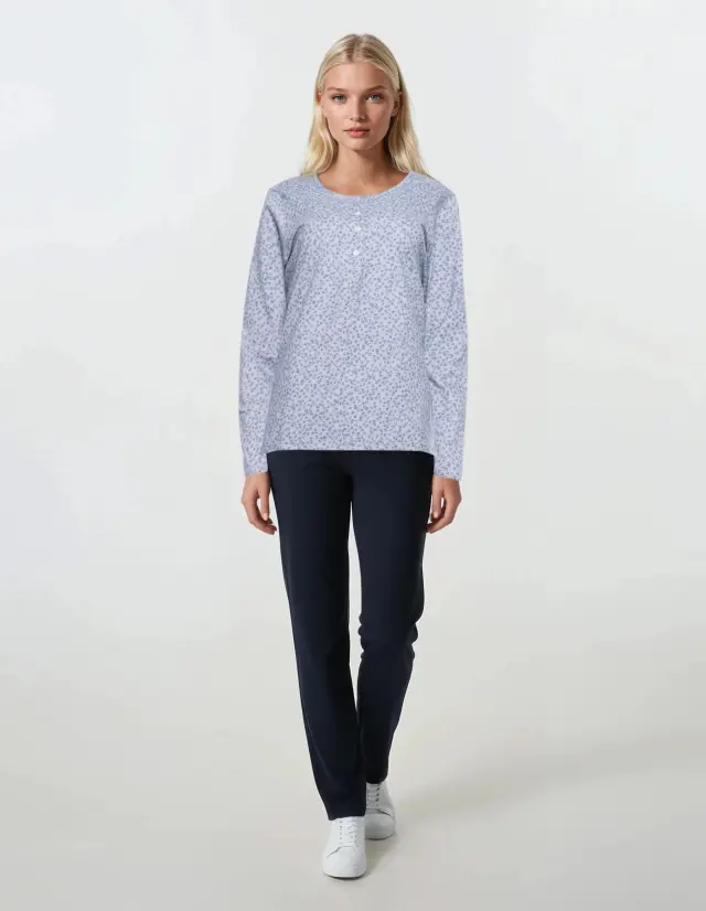 W1120_1 - Type - PYJAMA LITTLE BLUE FLOWER - M