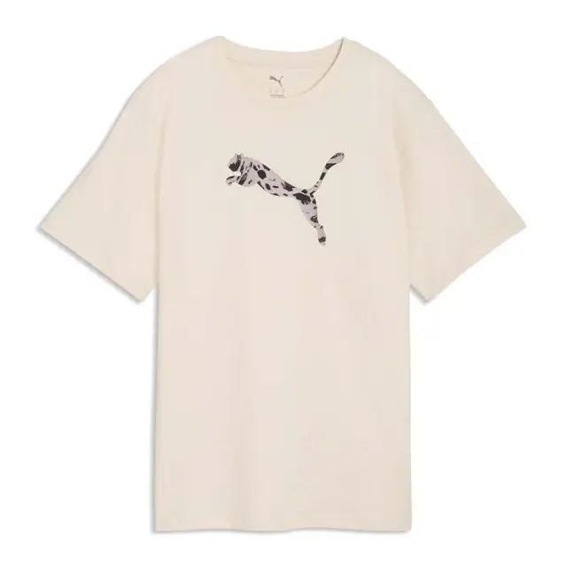 Puma Women's Essentials Graphic Animal Print Relaxed Tee Εκρού 691821-87 (Puma) - Large