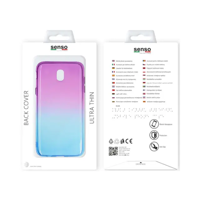 Θήκη Σιλικόνης Senso Fairy TPU Case Για Samsung Galaxy J3 2017 Μωβ Μπλε 2