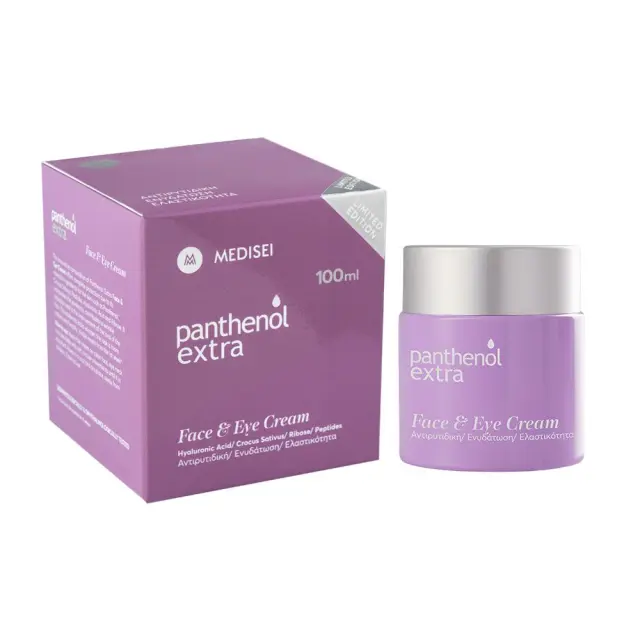Medisei Panthenol Extra Face and Eye Anti wrinkle cream (New) Limited Edn 100ml - Έντονη αναπλαστική και αντιρυτιδική δράση