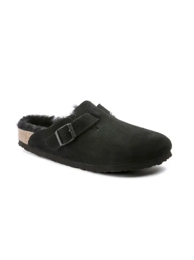 Birkenstock Σαμπώ Επαγγελματικό δέρμα suede Μαύρο BIR/BOSTON LAM 259883 BLACK 2