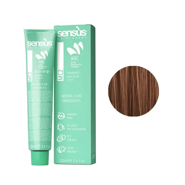 Sensus MC2 Permanent Hair Color 6.43 Golden Copper Dark Blonde 100ml - (μόνιμη βαφή χωρίς αμμωνία ντορέ χάλκινο ξανθό σκούρο)