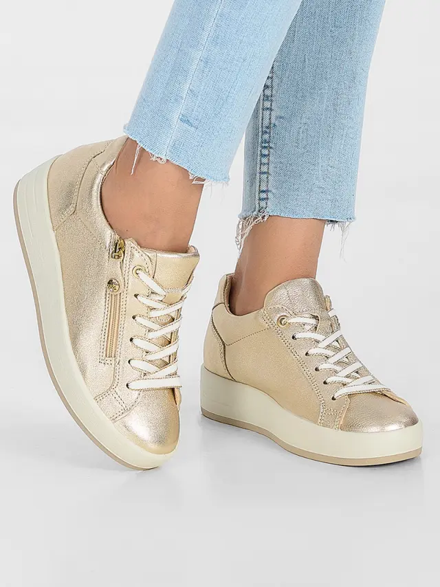Imac Sneakers Γυναικείο δέρμα Χρυσό IMA/556580 PLATINUM 2