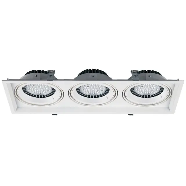 Olo 03116/3/W Τριπλό σποτ ορθογώνιο κινητό 47.5x17.5cm λευκό Άσπρο