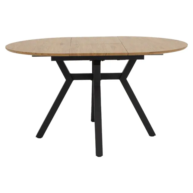 Tραπέζι Frances pakoworld επεκτεινόμενο MDF sonoma-μαύρο 100-140x100x75εκ 3