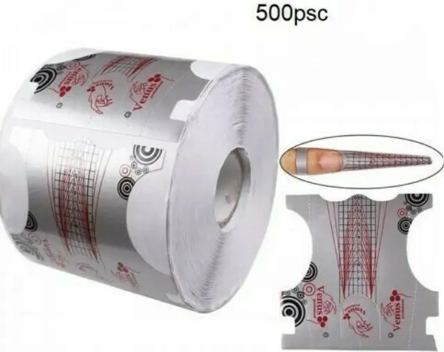 Αυτοκόλλητες φόρμες νυχιών στιλέτο 500τμχ Venus