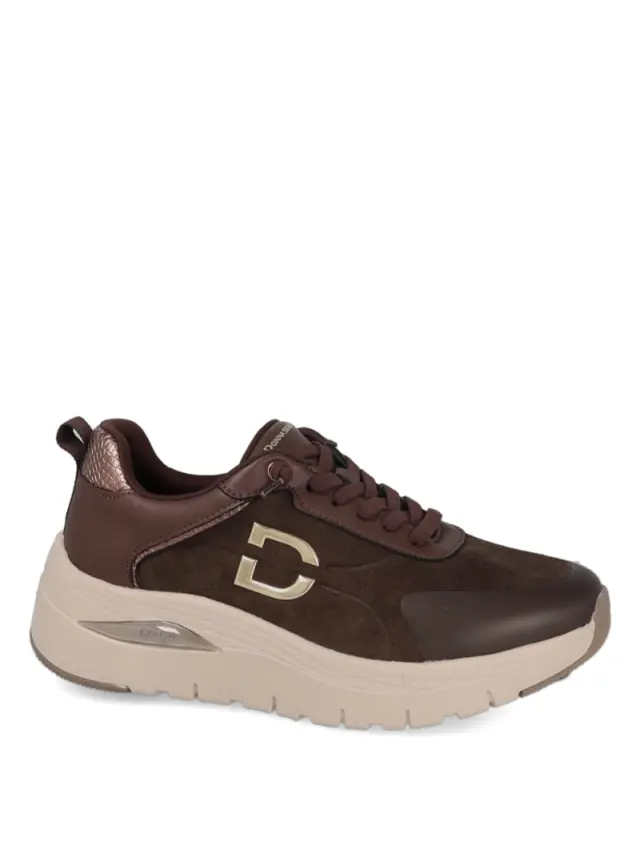 Donna Serena Sneakers Γυναικείο δέρμα/ύφασμα Καφέ DSE/146137 TDM - 37 3