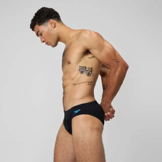 Speedo Men's 7cm Tech Panel Brief Swim Slip Μαύρο - Μπλε 800300515334 (Speedo) 3