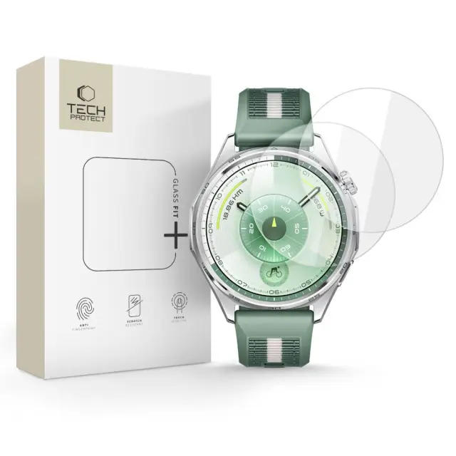 Tech-protect Glass Fit+ 2-pack Huawei Watch Gt 6 / 7 (46 Mm) Clear