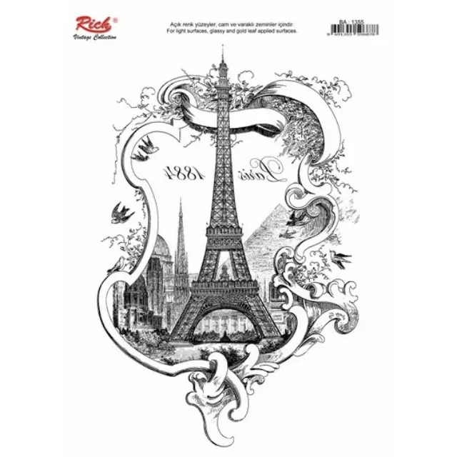 Easy transfer Vintage Rich, 23x33cm 1355