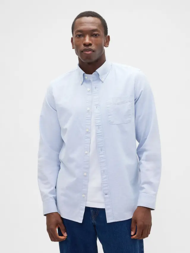 Ανδρικό Πουκάμισο Oxford light blue - XL