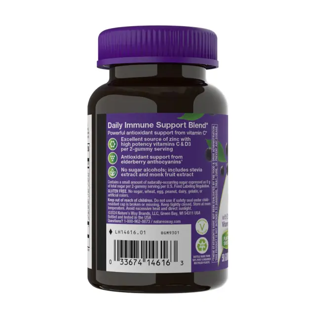 Nature's Way Sambucus Zero Sugar Immune Gummy 3