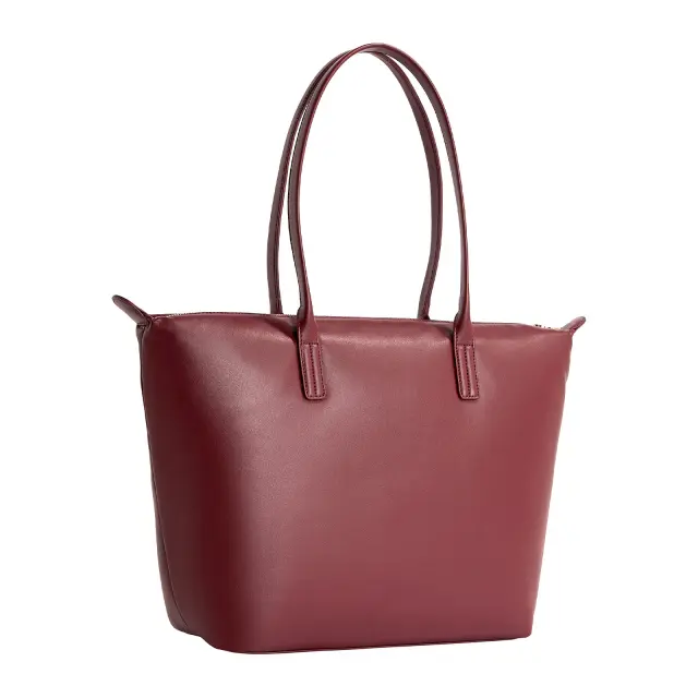 Tommy Hilfiger Γυναικεία Μεγάλη Τσάντα Tote Popette Soft Tote Μπορντώ 2