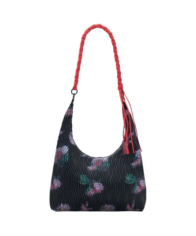 Desigual - Γυναικεία Τσάντα Ώμου Medium Oval Textured Bag / Xenon Samara 26SAXP57-2000 Μαύρο 3