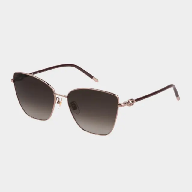 Furla - Γυναικεία Γυαλιά Ηλίου Silver & Brown Square SFU692-0A39 Χρυσό