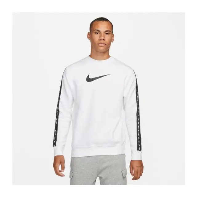 Nike Nsw Repeat Fleece Crew (DM4679-100) - Λευκό - XXL