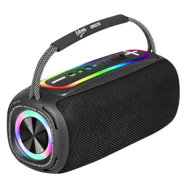V-TONE BWS210 BK speaker Bluetooth wireless portable black battery-powered USB microSD AUX MP3 FM 2x10W