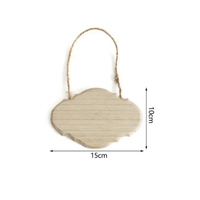 Πινακίδα ξύλινη με σχοινί μπαρόκ σχέδιο, 15x10cm