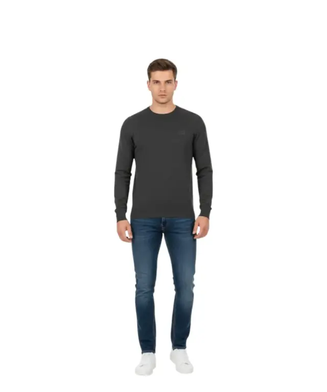 Cavalli Class - Ανδρικό Πουλόβερ Crewneck TXM60AMAC01-0551 Μαύρο