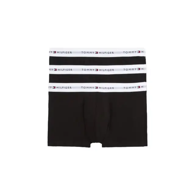 Tommy Hilfiger Ανδρικό Boxer Essential Repeat Logo Trunks - Τριπλό Πακέτο, Χρώμα Th White-Th White-Th White - S