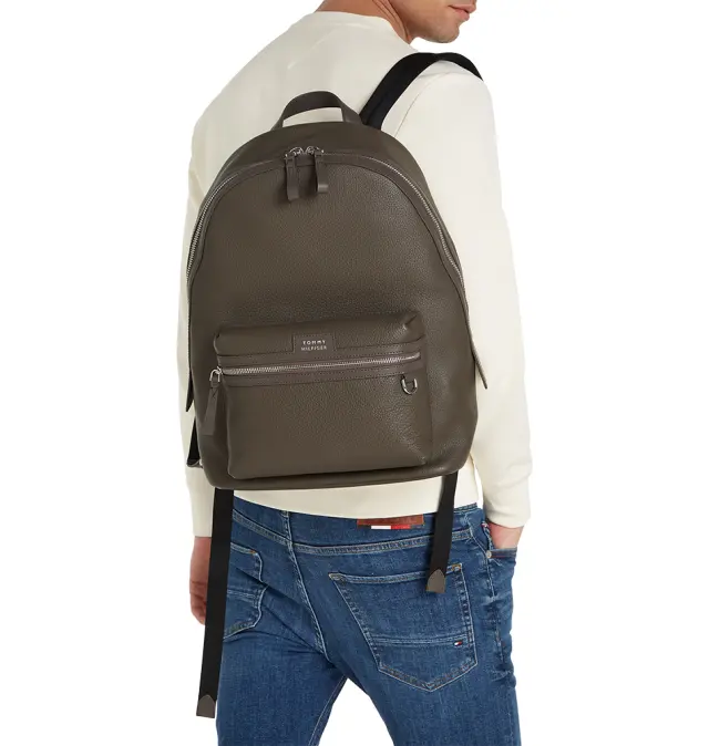 Δερμάτινο σακίδιο TOMMY HILFIGER TH Premium Leather 11820 Λαδί 2