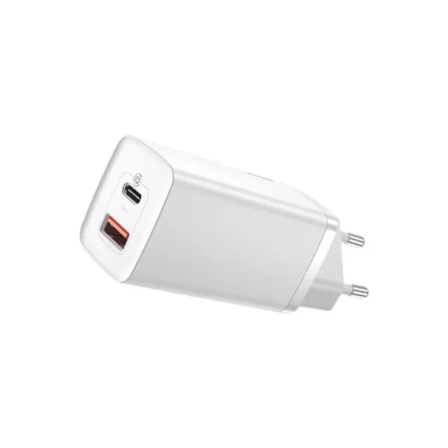 Baseus Φορτιστής GaN2 Lite 65W USB-A / USB-C QC3.0 PD White