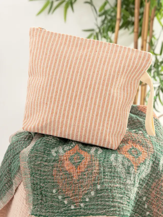 Νεσεσέρ Θαλάσσης 20x21x5 Palamaiki Pouch Salmon 70% Βαμβάκι-30% Πολυέστερ