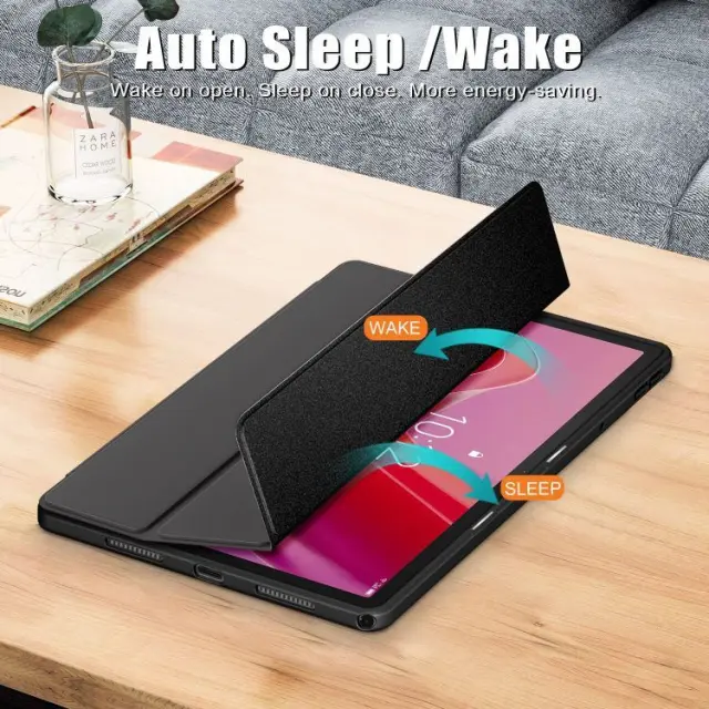 Acrylic Tri-Fold Smart Θήκη για Lenovo M11- Black OEM 2