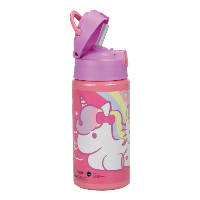 Παγούρι αλουμινίου με καλαμάκι Hello Kitty 500ml 2